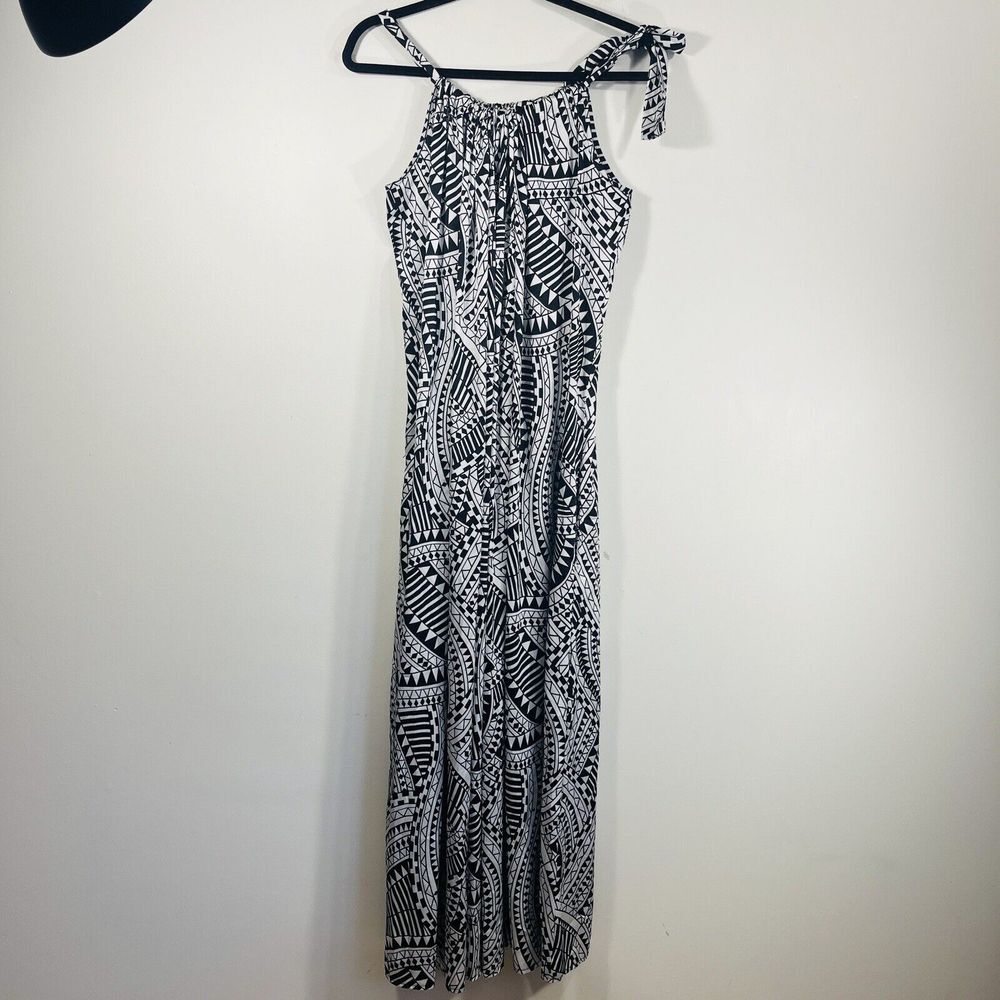 Papillon Black‎ + White Geometric Trapeze Maxi Dress Women's No Size Tag